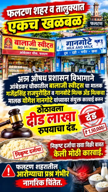 निकृष्ट खावा विक्री प्रकरणी फलटण शहर हादरले ,दुकान बंद करण्याची नागरिकांची मागणी.